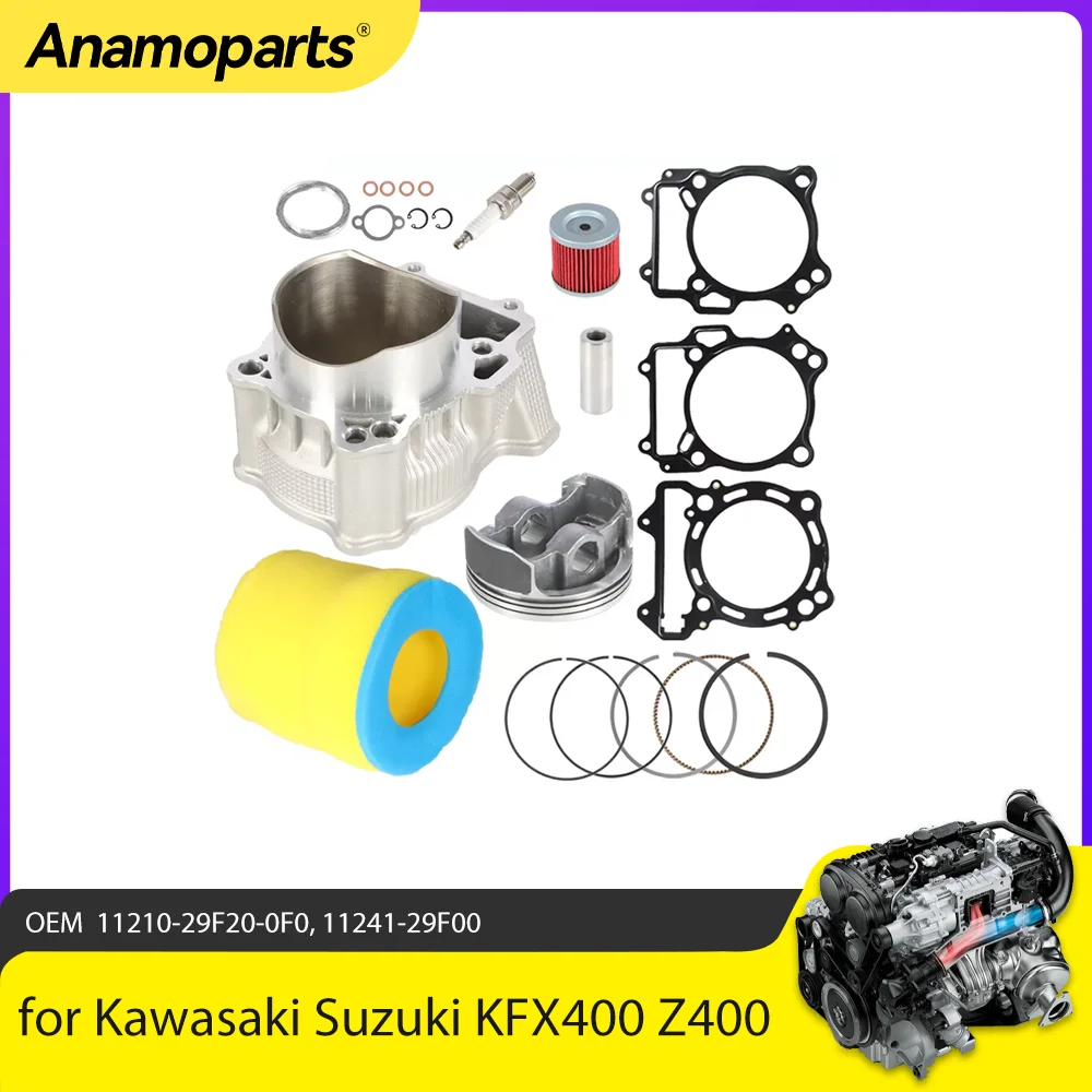 Большой диаметр 94 мм для Suzuki DRZ400 11210-29F20-0F0 Kawasaki KFX400 KLX400R Arctic Cat DVX 400, прокладка поршня цилиндра, комплект воздушного фильтра
Большой диаметр 94 мм для Suzuki DRZ400 11210-29F20-0F0 Kawasaki KFX400 KLX400R Arctic Cat DVX 400, прокладка поршня цилиндра, комплект воздушного фильтра