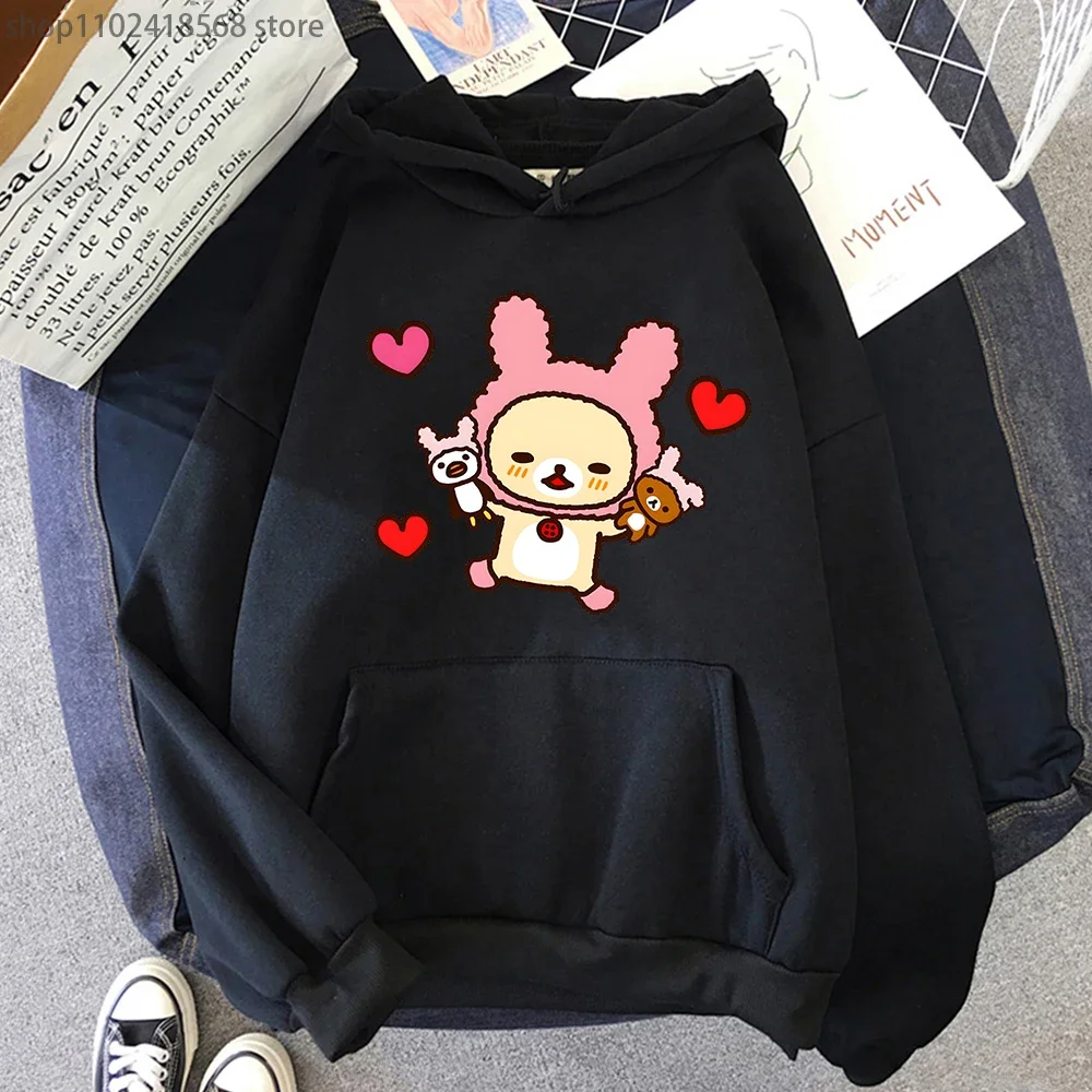 Korilakkuma Hoodie for Women Cartoon Valentine's Day Print Sweatshirt Spring Autumn Sudadera Kawaii Girls Streetwear Men Clothes
Korilakkuma Hoodie for Women Cartoon Valentine's Day Print Sweatshirt Spring Autumn Sudadera Kawaii Girls Streetwear Men Clothes