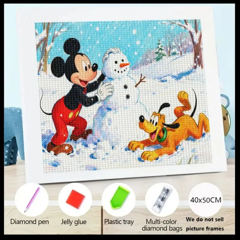 1PC 5D DIY Sparkling Crystal Diamond Painting Kit, Cute Mickey Mouse & Pluto Building a Snowman Winter Scene, Full Drill Gem Art
1PC 5D DIY Sparkling Crystal Diamond Painting Kit, Cute Mickey Mouse & Pluto Building a Snowman Winter Scene, Full Drill Gem Art