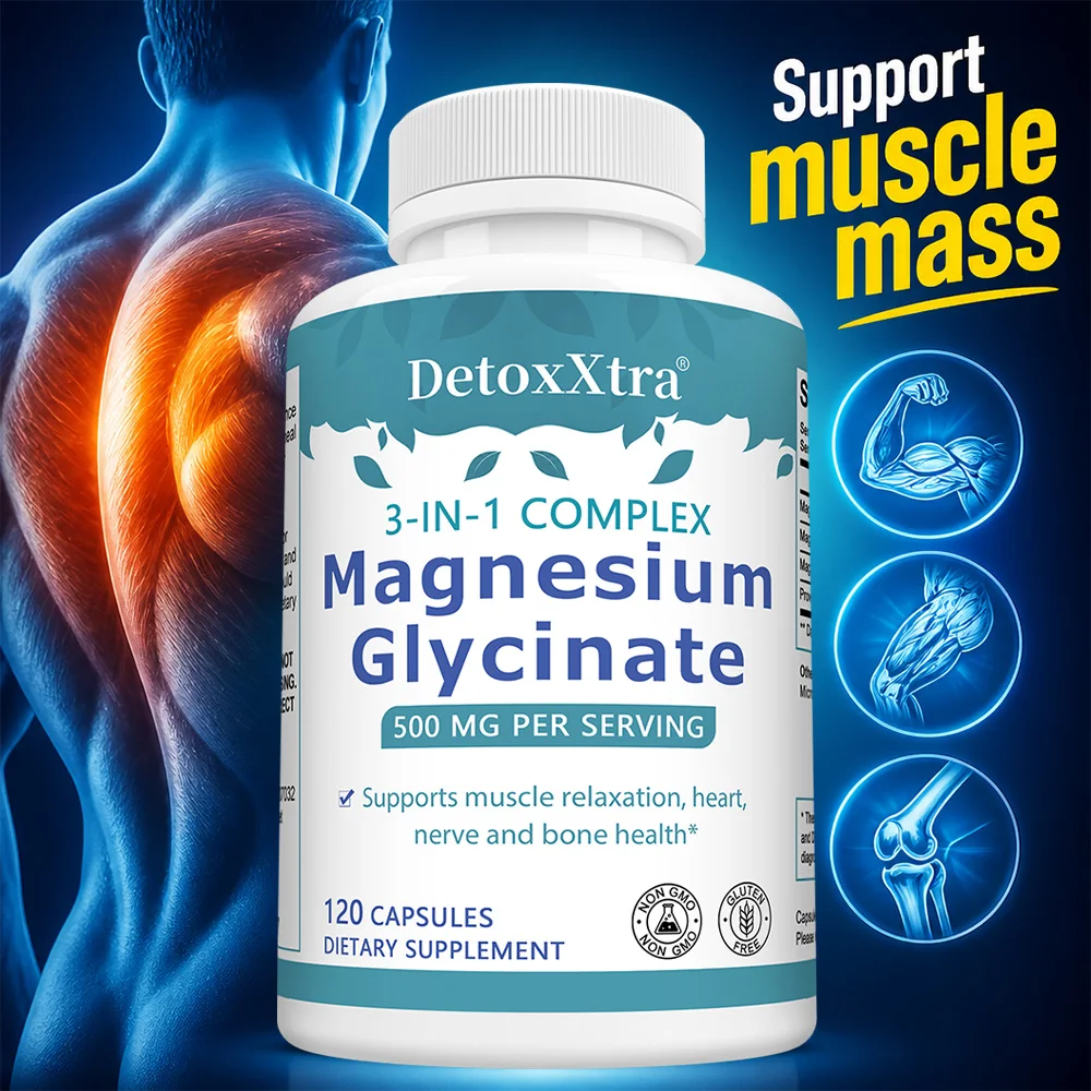 Magnesium Complex Capsules, Magnesium Bisglycinate, Citrate & Malate, Support Sleep, Muscle Relaxation, Bone & Overall Wellness
Magnesium Complex Capsules, Magnesium Bisglycinate, Citrate & Malate, Support Sleep, Muscle Relaxation, Bone & Overall Wellness