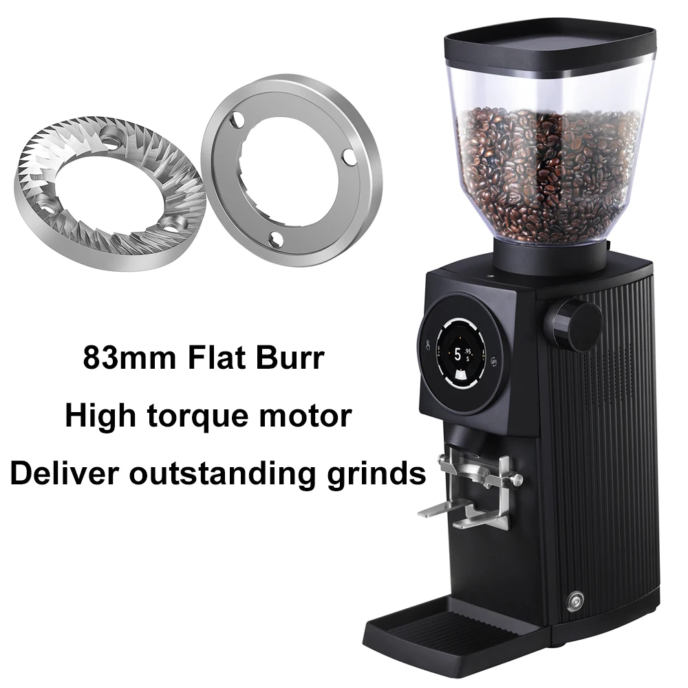 83MM Commercial Coffee Grinder Flat Burr Coffee Grinder Machine
83MM Commercial Coffee Grinder Flat Burr Coffee Grinder Machine