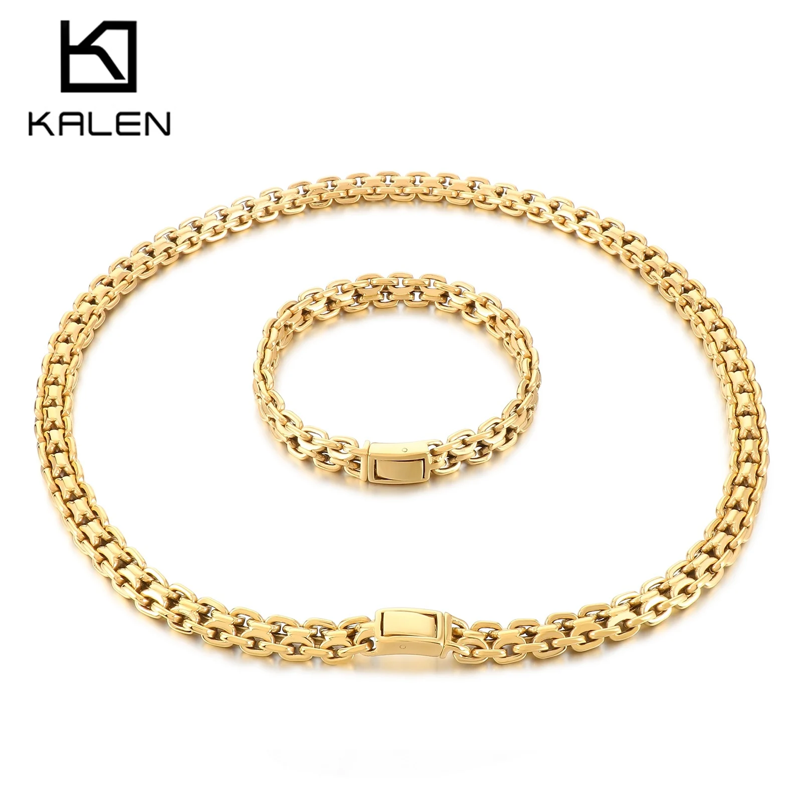 10mm O Link Chain Bracelet & Necklace Jewelry Set - Silver/Gold Color - 316L Stainless Steel - KB166026-KJX
10mm O Link Chain Bracelet & Necklace Jewelry Set - Silver/Gold Color - 316L Stainless Steel - KB166026-KJX