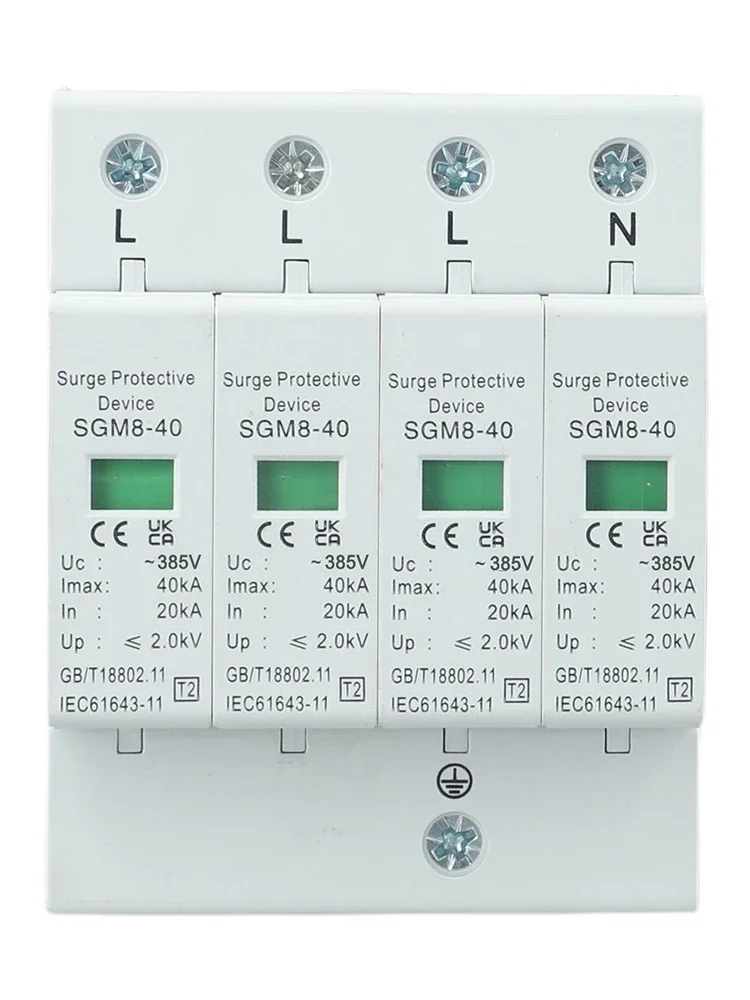 SGM8-40 Surge Protector 4P 20KA-40KA Surge Protective Device Lightnings Protection Surge Arrester 420VAC
SGM8-40 Surge Protector 4P 20KA-40KA Surge Protective Device Lightnings Protection Surge Arrester 420VAC