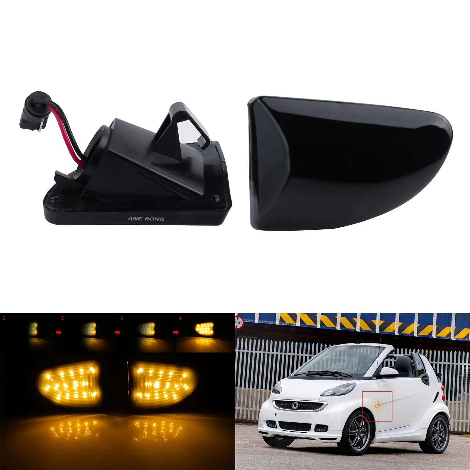 2x для Smart Fortwo Coupe W451, динамический Светодиодный Боковой индикатор, ретранслятор светильник лампа янтарного цвета
2x для Smart Fortwo Coupe W451, динамический Светодиодный Боковой индикатор, ретранслятор светильник лампа янтарного цвета