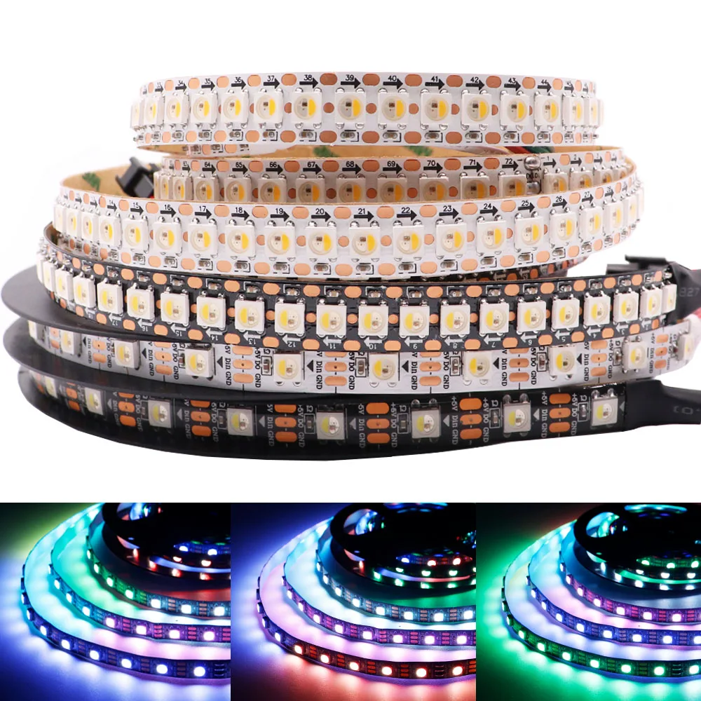 SK6812 DC5V RGBW(Similar WS2812B) 4 In 1 LED 30/60/144 Leds/Pixels/m Individual Addressable Led Strip Light IP30/IP65/IP67
SK6812 DC5V RGBW(Similar WS2812B) 4 In 1 LED 30/60/144 Leds/Pixels/m Individual Addressable Led Strip Light IP30/IP65/IP67