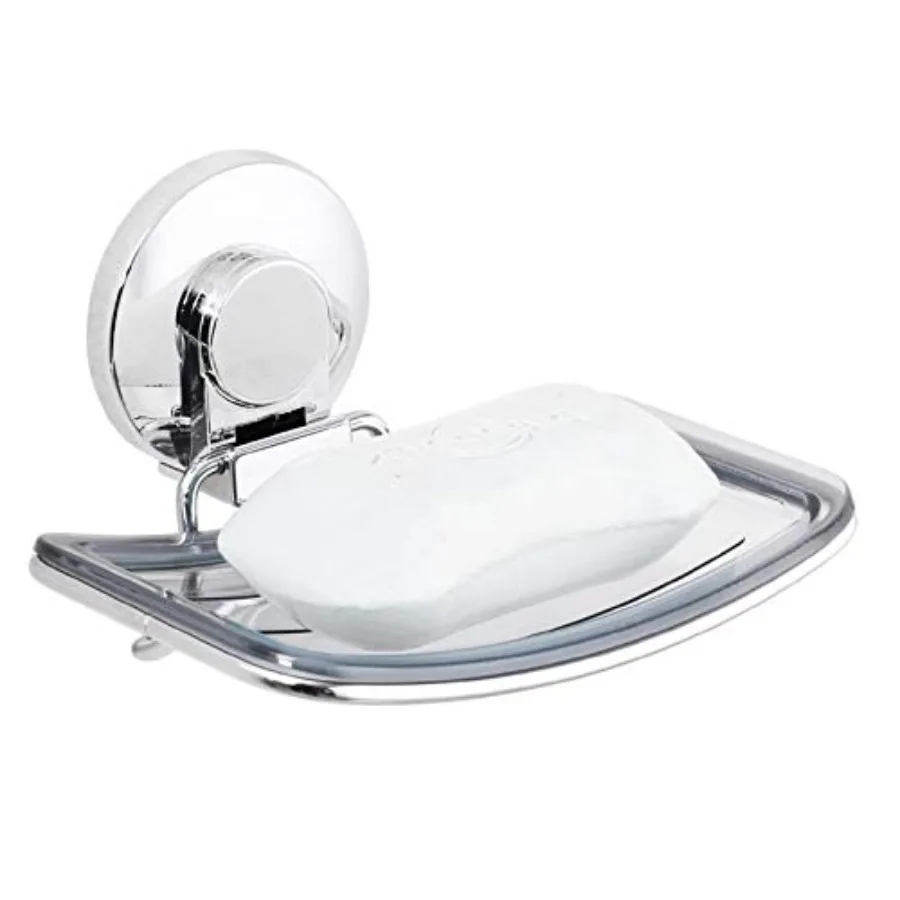 Chrome Suction Cup Soap Dish Holder for Shower Wall Drill-Free Rustproof Waterproof Wall Mount Strong Suction Removable Bar Soa
Chrome Suction Cup Soap Dish Holder for Shower Wall Drill-Free Rustproof Waterproof Wall Mount Strong Suction Removable Bar Soa