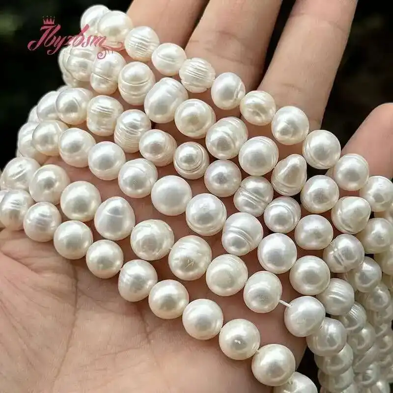 Natural White Freshwater Pearl Round Stone Beads Strand 15" For Necklace Bracelet Jewelry Making DIY Loose Beads 8-9mm 9-10mm
Natural White Freshwater Pearl Round Stone Beads Strand 15" For Necklace Bracelet Jewelry Making DIY Loose Beads 8-9mm 9-10mm