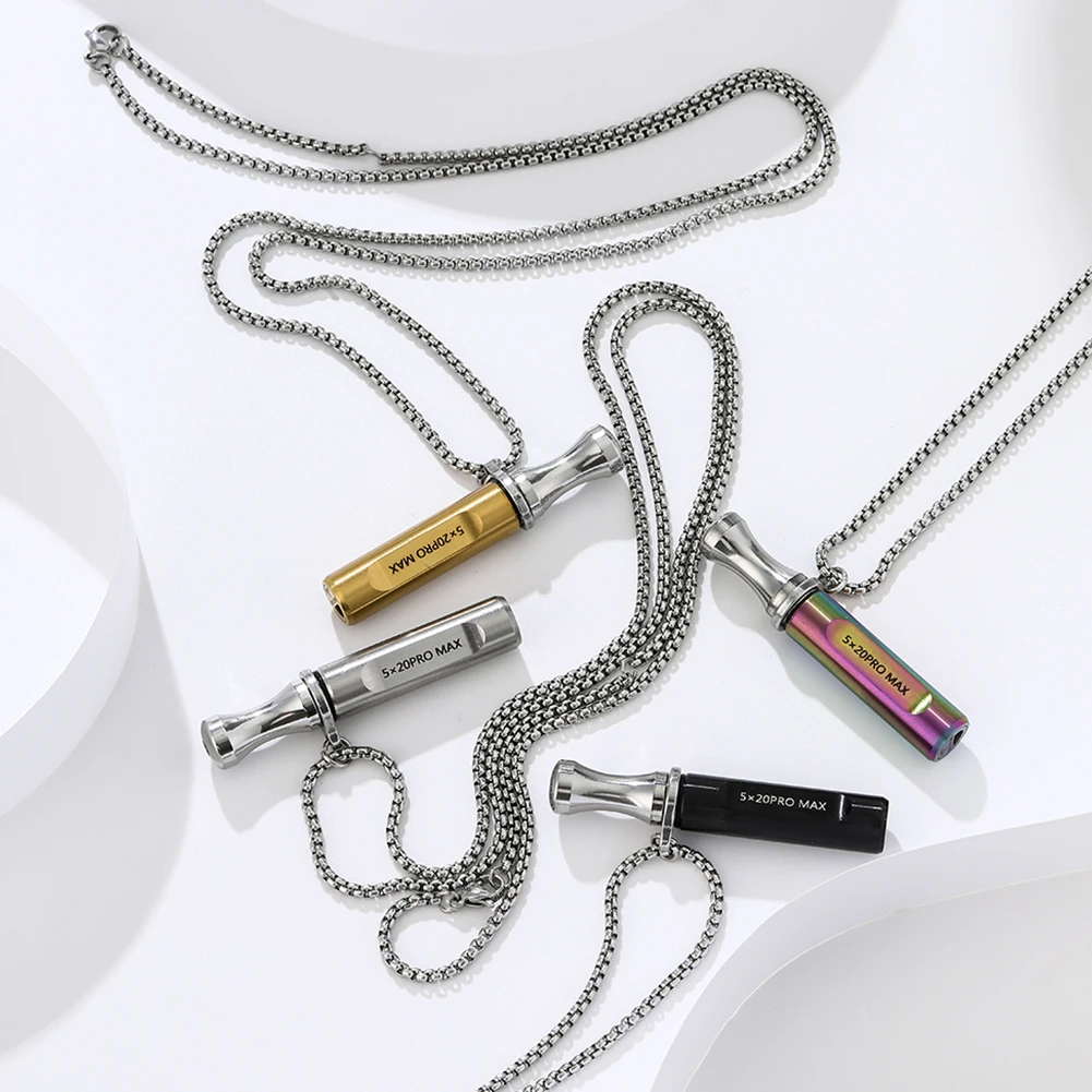 Stainless Steel Pendant Quit Smoking Round Mouth Anti Vaping Necklace for Natural Calm &
Stainless Steel Pendant Quit Smoking Round Mouth Anti Vaping Necklace for Natural Calm &