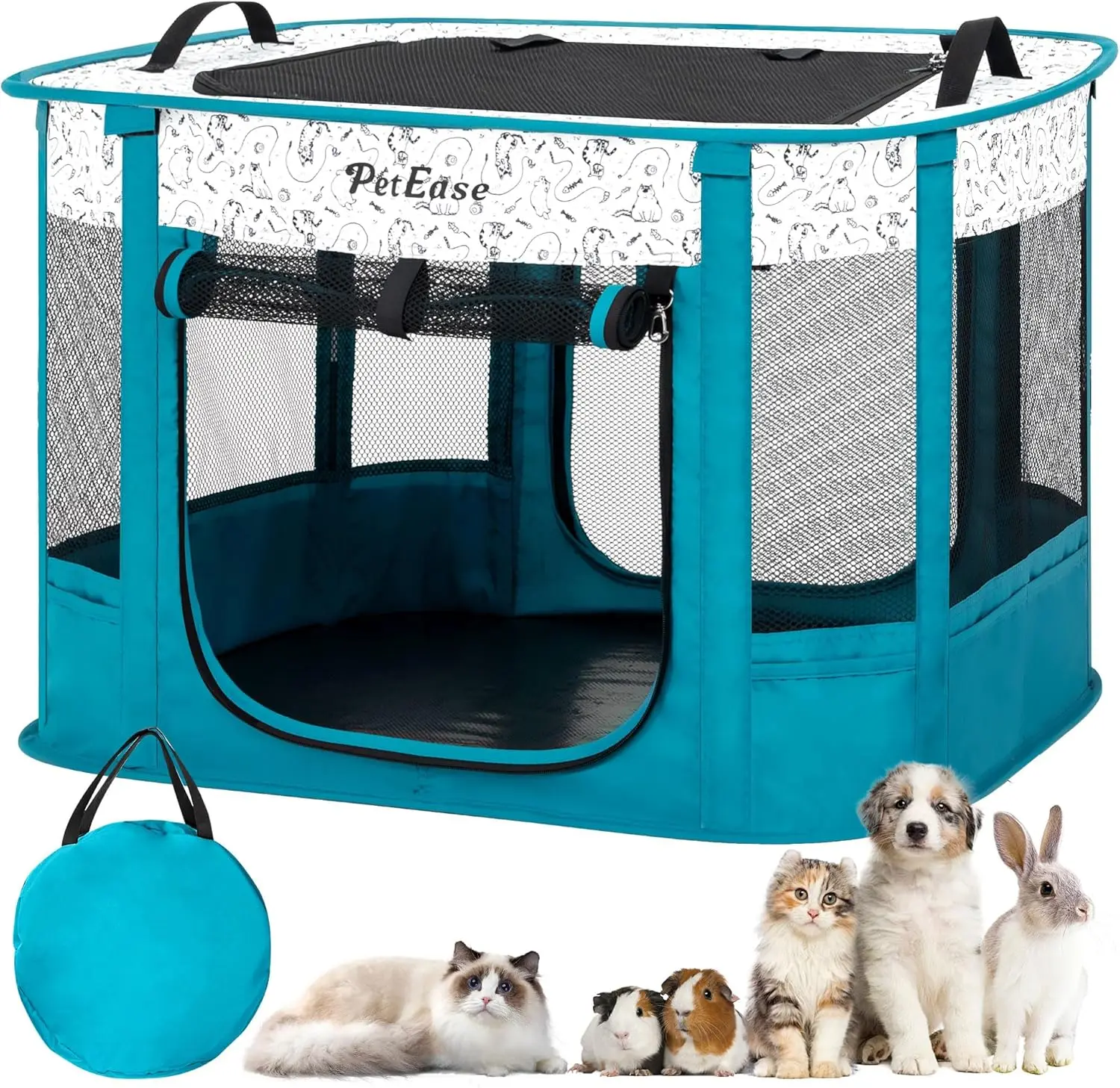 Foldable Pet Playpen for Cats, Dogs, Rabbits - Waterproof Bottom, Indoor/Outdoor Use
Foldable Pet Playpen for Cats, Dogs, Rabbits - Waterproof Bottom, Indoor/Outdoor Use