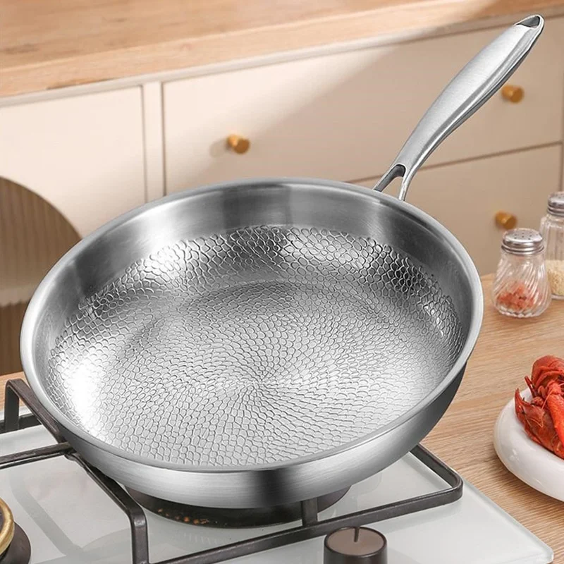 Сковорода для стейка из нержавеющей стали с кованым титановым покрытием, сковорода для яиц без покрытия, трехслойная стальная сковорода с титаном
Сковорода для стейка из нержавеющей стали с кованым титановым покрытием, сковорода для яиц без покрытия, трехслойная стальная сковорода с титаном
