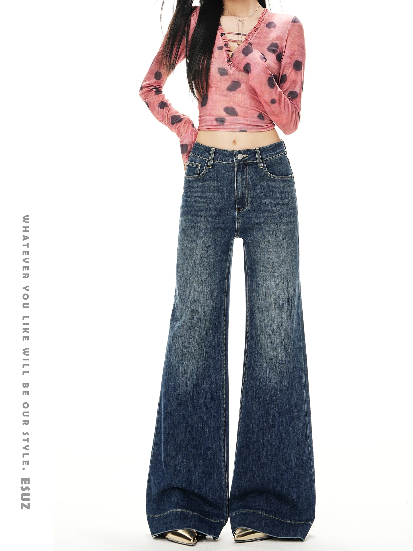 High Waist Wide Leg Denim Jeans Women's Autumn Winter New American Retro Loose Straight Not Sticky Leg Jeans Ladies Fashion
High Waist Wide Leg Denim Jeans Women's Autumn Winter New American Retro Loose Straight Not Sticky Leg Jeans Ladies Fashion
