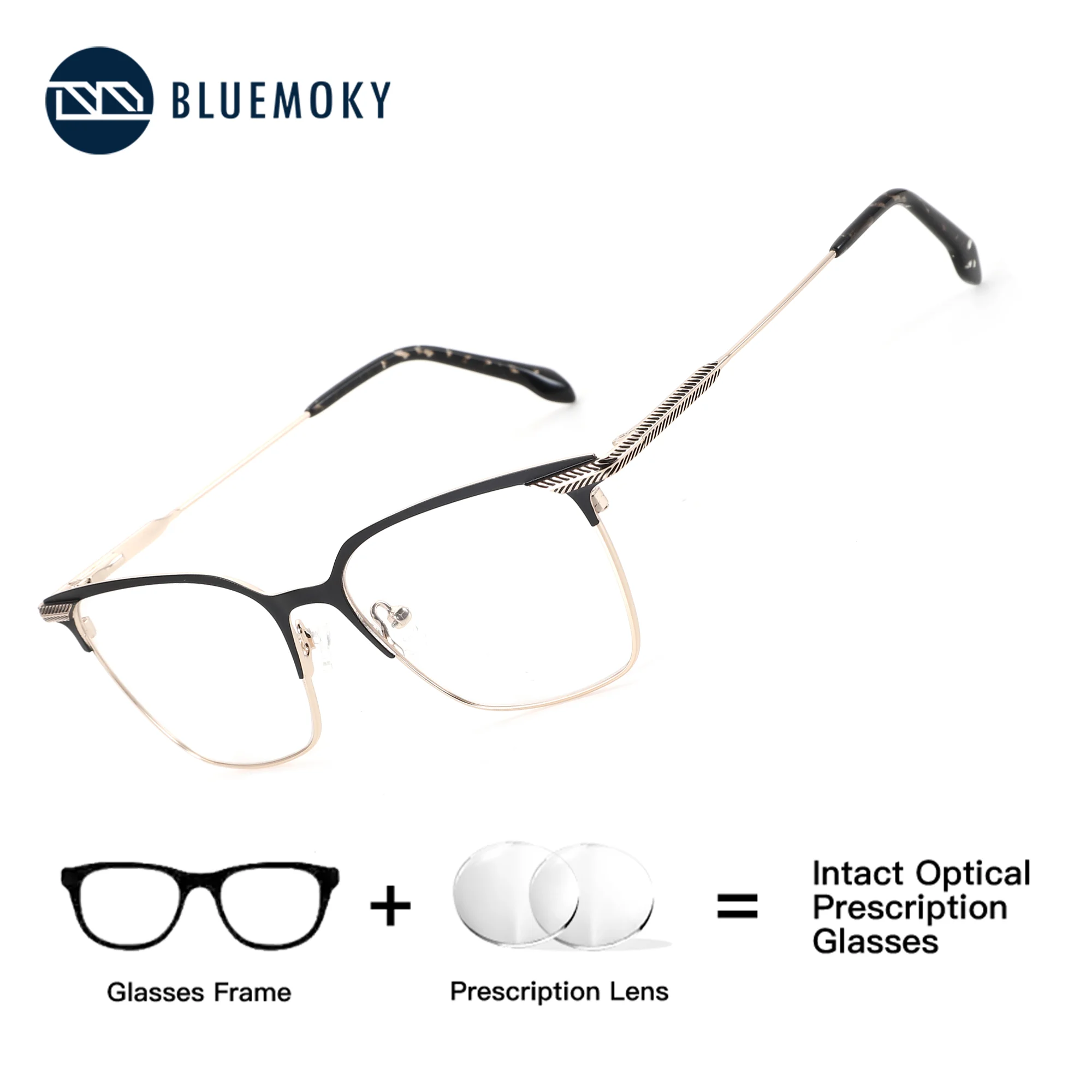 BLUEMOKY (M Size) Metal Square Prescription Glasses Anti Blue Light Myopia Medical Lenses Progressive Eyewear Women Optical
BLUEMOKY (M Size) Metal Square Prescription Glasses Anti Blue Light Myopia Medical Lenses Progressive Eyewear Women Optical