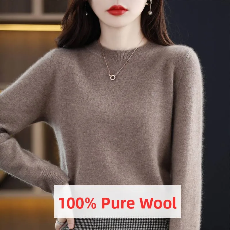 Модный круглый вязаный свитер из чистой шерсти, женский базовый свитер irt Sli, всесезонный пуловер Thiened Long Sve Crew Ne
Модный круглый вязаный свитер из чистой шерсти, женский базовый свитер irt Sli, всесезонный пуловер Thiened Long Sve Crew Ne