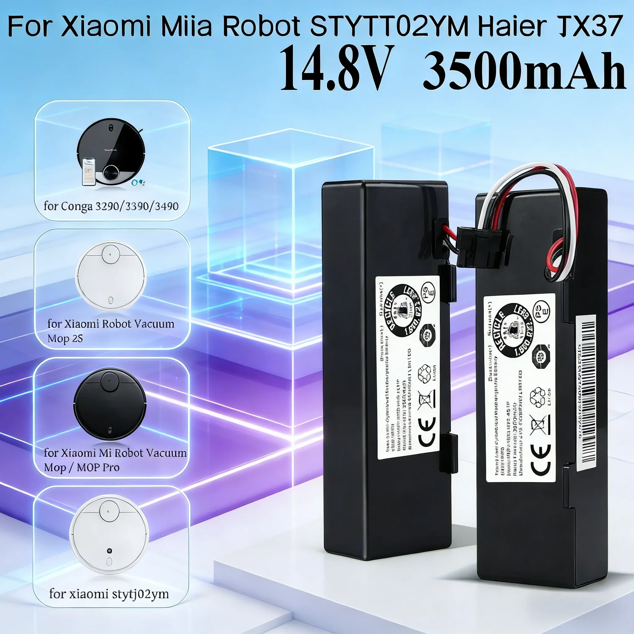 ️STYTJ02YM Original 14.8V Battery Replacement for Xiaomi Mijia LDS, Mi Robot Vacuum-Mop P/2S, Haier JX37 Vacuum Cleaners.
️STYTJ02YM Original 14.8V Battery Replacement for Xiaomi Mijia LDS, Mi Robot Vacuum-Mop P/2S, Haier JX37 Vacuum Cleaners.