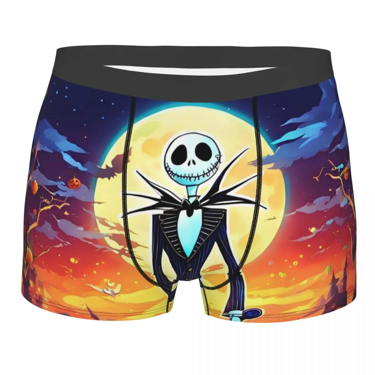 Нижнее белье «Кошмар перед Рождеством» на заказ, дышащие готические трусы-боксеры Джека Скеллингтона, шорты, мягкие трусы 
Нижнее белье «Кошмар перед Рождеством» на заказ, дышащие готические трусы-боксеры Джека Скеллингтона, шорты, мягкие трусы
