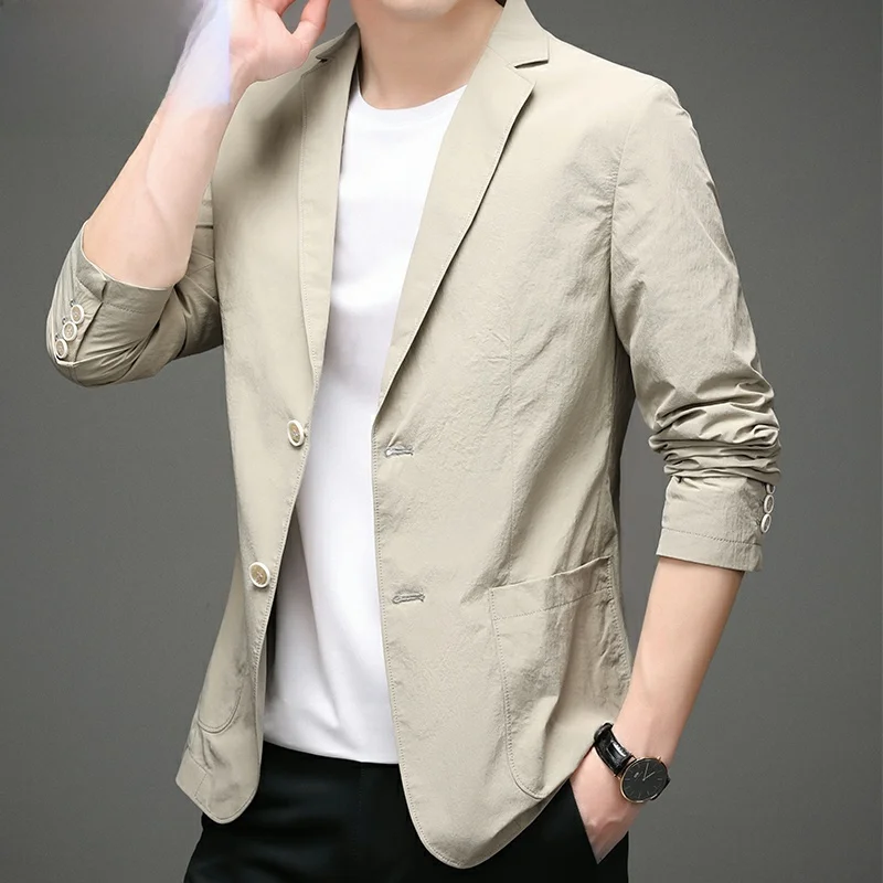 Мужской костюм Rn Slim Fit: тонкий, повседневный, однобортный, однотонный, модный, в корейском стиле, для весны и осени
Мужской костюм Rn Slim Fit: тонкий, повседневный, однобортный, однотонный, модный, в корейском стиле, для весны и осени