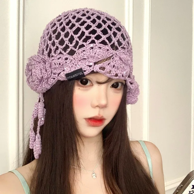 Korean Version Niche Hand-crocheted Fringed Openwork Flower Knitted Pullover Hat Women's Summer Thin Breathable Dome Beanie Cap
Korean Version Niche Hand-crocheted Fringed Openwork Flower Knitted Pullover Hat Women's Summer Thin Breathable Dome Beanie Cap