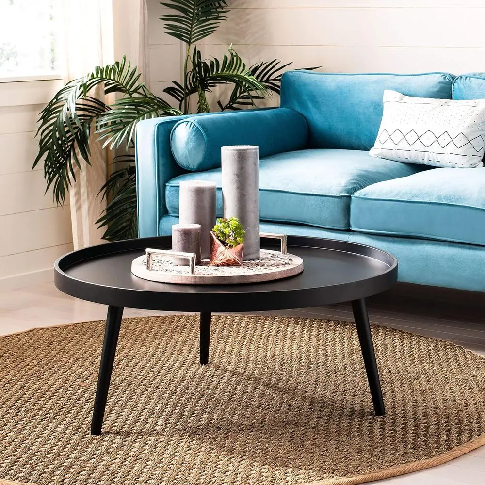 Round Black Tray Top Coffee Table
Round Black Tray Top Coffee Table