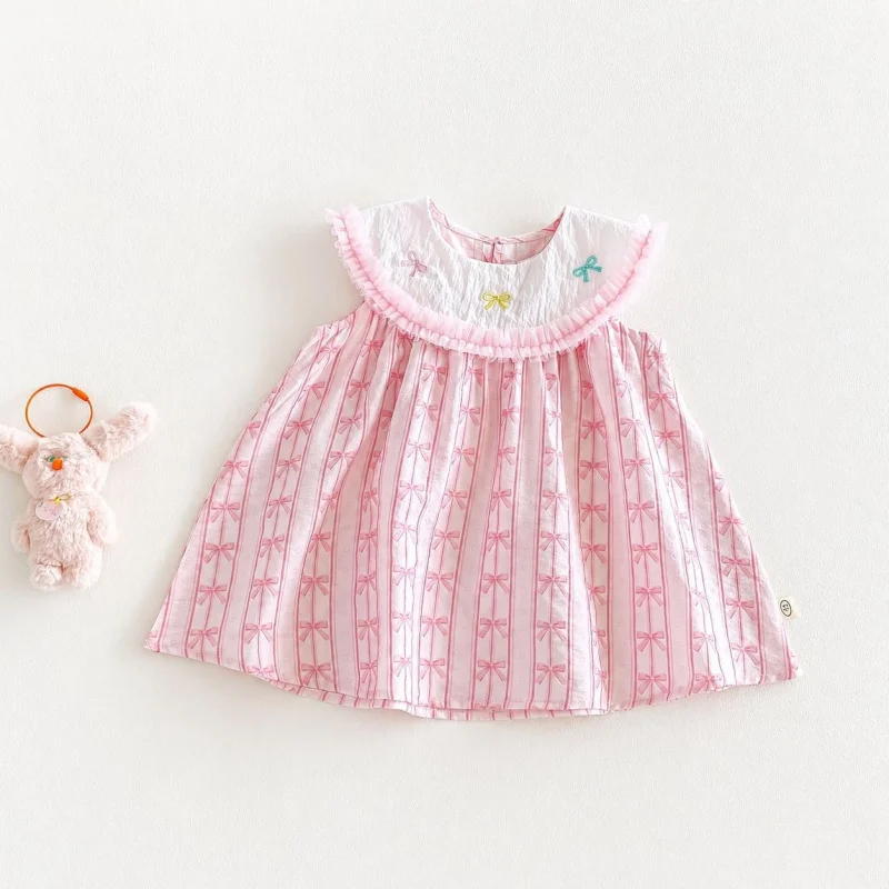 Girls' Embroidered Princess Dress2026New Summer Cute Bow Dress for Babies, Trendy Children's Skirt
Girls' Embroidered Princess Dress2026New Summer Cute Bow Dress for Babies, Trendy Children's Skirt