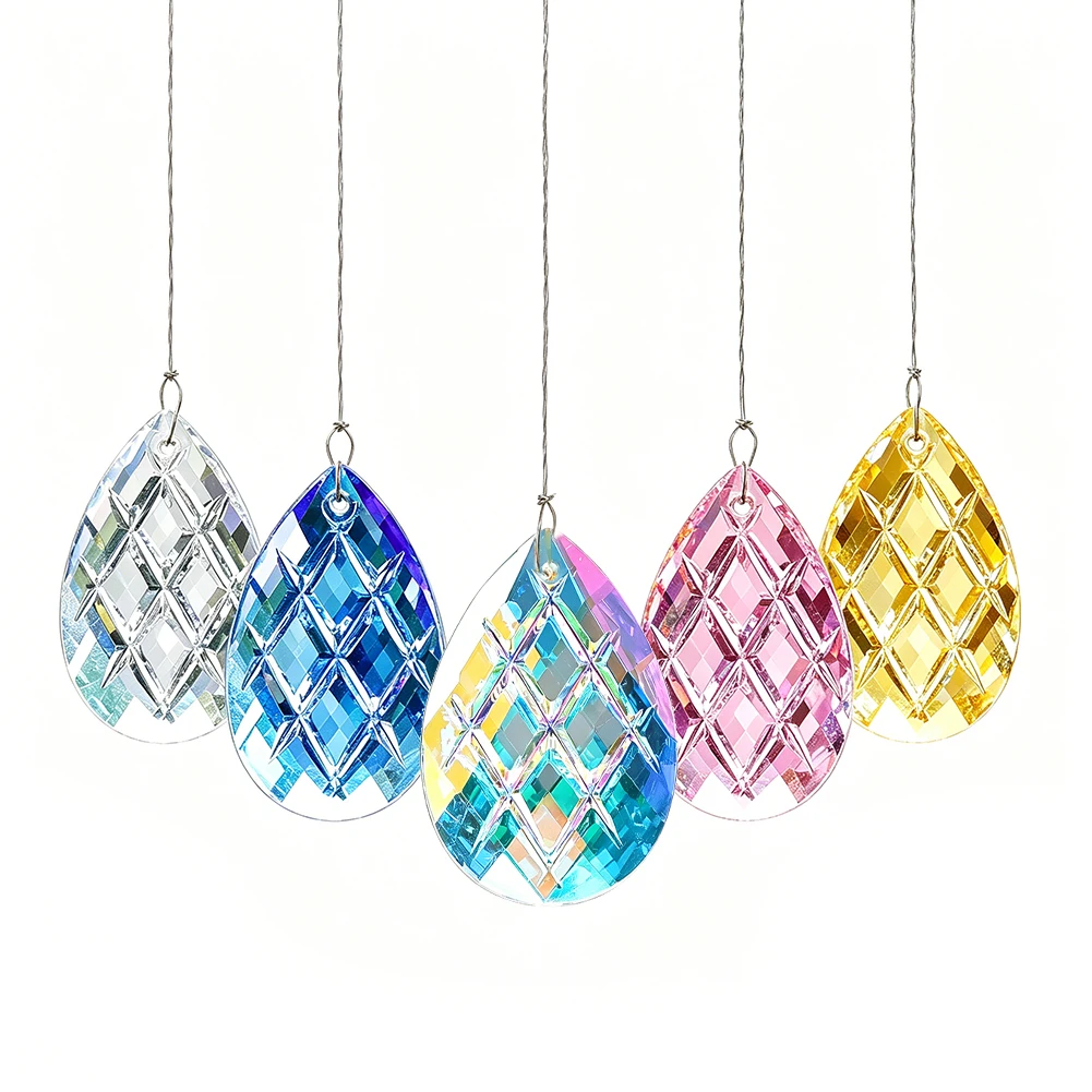 E9 2Pcs Faceted Grid Drop Crystal Glass Prism Hanging Suncatcher Chandelier Parts Lucky Window Pendant Rainbow Maker Party Decor
E9 2Pcs Faceted Grid Drop Crystal Glass Prism Hanging Suncatcher Chandelier Parts Lucky Window Pendant Rainbow Maker Party Decor