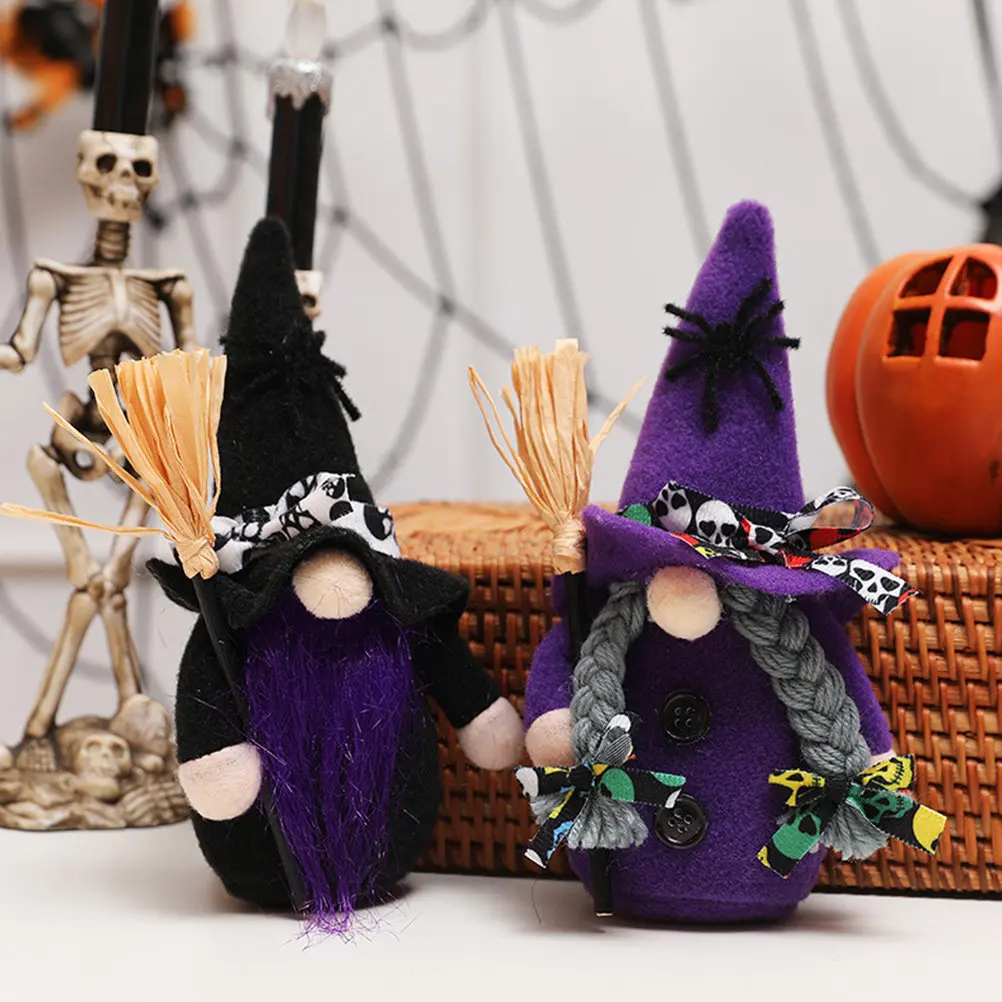 2Pcs Halloween Witch Gnome Decor Set Sturdy Soft Design Holding Broom for Party Home Outdoor Table Sofa Shelf Window Bed
2Pcs Halloween Witch Gnome Decor Set Sturdy Soft Design Holding Broom for Party Home Outdoor Table Sofa Shelf Window Bed