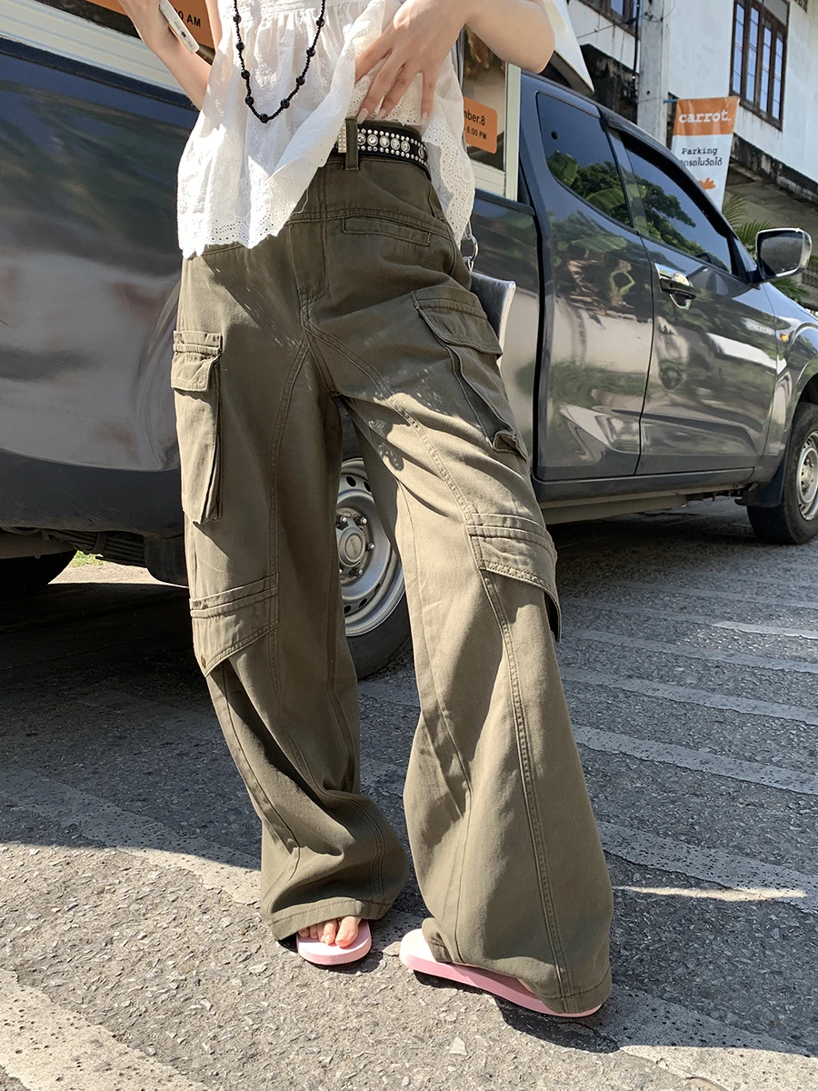Sinbounboun American Sle Haome Workwear Wide Leg Jeans Casual High Waist Slimming Casual Pants Large kets Versatile
Sinbounboun American Sle Haome Workwear Wide Leg Jeans Casual High Waist Slimming Casual Pants Large kets Versatile