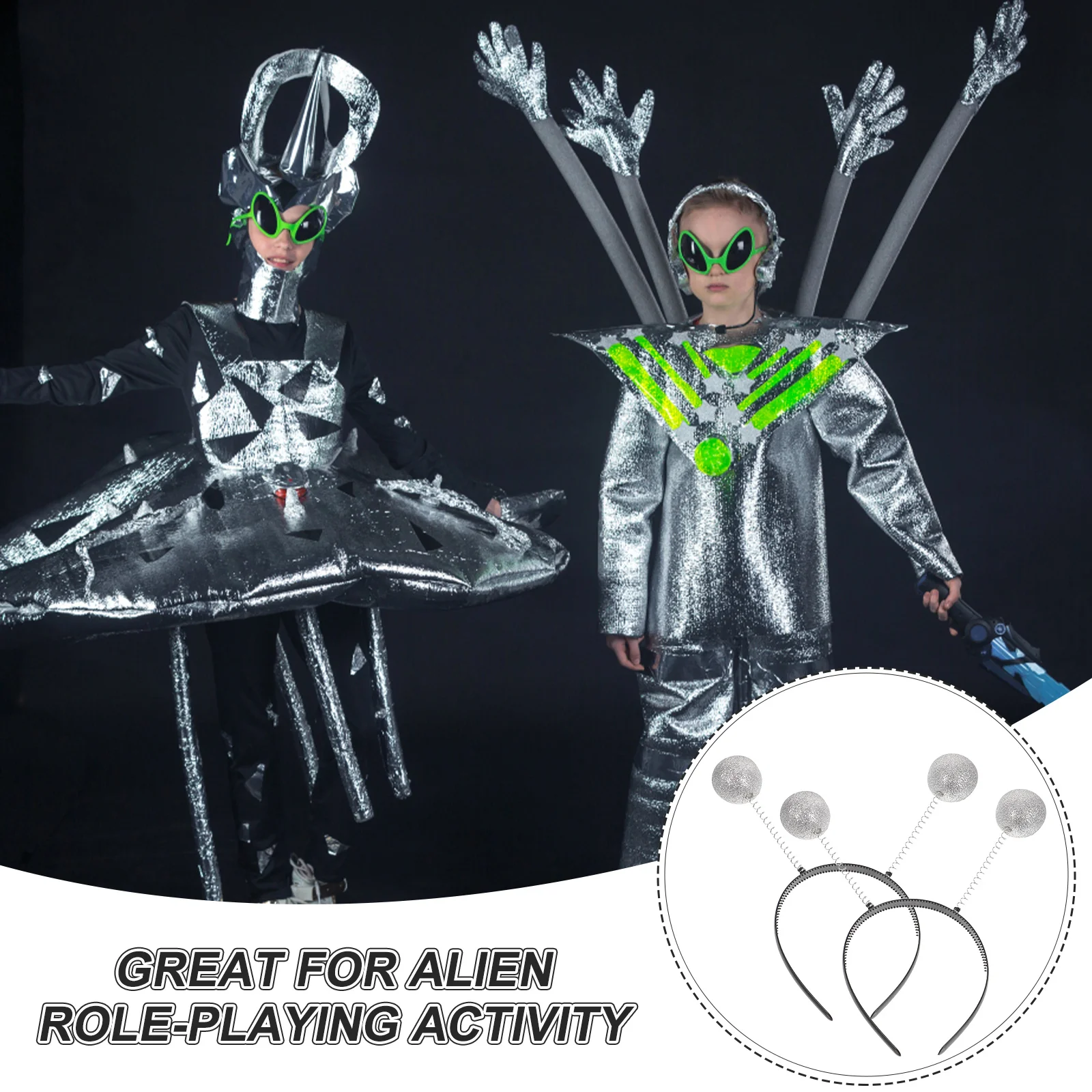 2 pcs Foam Ball Headbands Silver Boppers Halloween Party Wear Lightweight Comfortable Kids Adult Stage Accessories
2 pcs Foam Ball Headbands Silver Boppers Halloween Party Wear Lightweight Comfortable Kids Adult Stage Accessories
