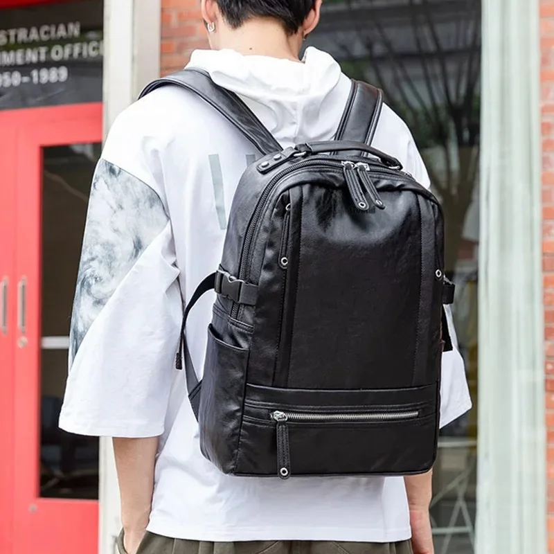 Мягкий кожаный рюкзак для мужчин, мужские рюкзаки большой вместимости, 14-дюймовая сумка для ноутбука, уличный рюкзак, многофункциональная дорожная сумка для багажа
Мягкий кожаный рюкзак для мужчин, мужские рюкзаки большой вместимости, 14-дюймовая сумка для ноутбука, уличный рюкзак, многофункциональная дорожная сумка для багажа