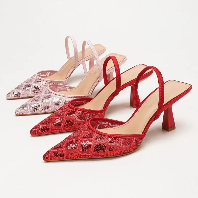 Luxury Mesh Bling Brand High Heels Ladies Summer New Elegant Sandals Women Hollow Fashion Sexy Banquet Party Dress Shoes Pumps
Luxury Mesh Bling Brand High Heels Ladies Summer New Elegant Sandals Women Hollow Fashion Sexy Banquet Party Dress Shoes Pumps