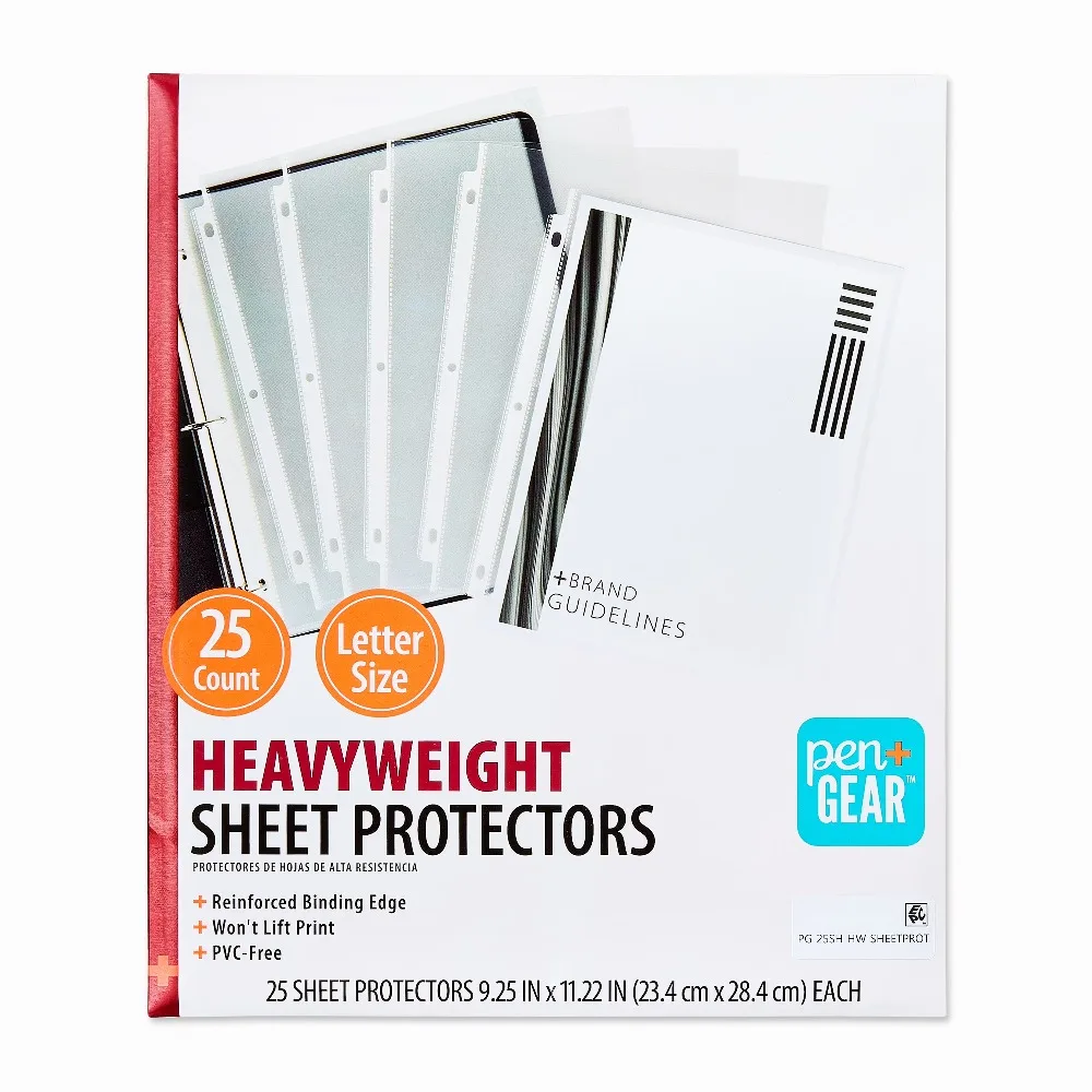 Heavy Duty Clear Sheet Protectors 9x11 Inches 25 Pack for Documents Presentation Pages Photo Albums Binder Paper Sleeves Waterproof
Heavy Duty Clear Sheet Protectors 9x11 Inches 25 Pack for Documents Presentation Pages Photo Albums Binder Paper Sleeves Waterproof