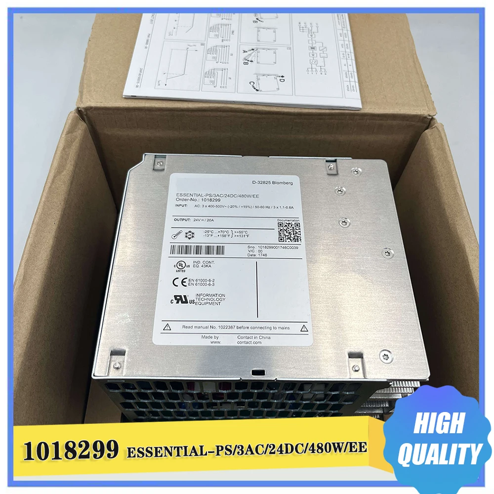1018299 ESSENTIAL-PS/3AC/24DC/480W/EE для источника питания Phoenix, высокое качество, полностью протестировано
1018299 ESSENTIAL-PS/3AC/24DC/480W/EE для источника питания Phoenix, высокое качество, полностью протестировано