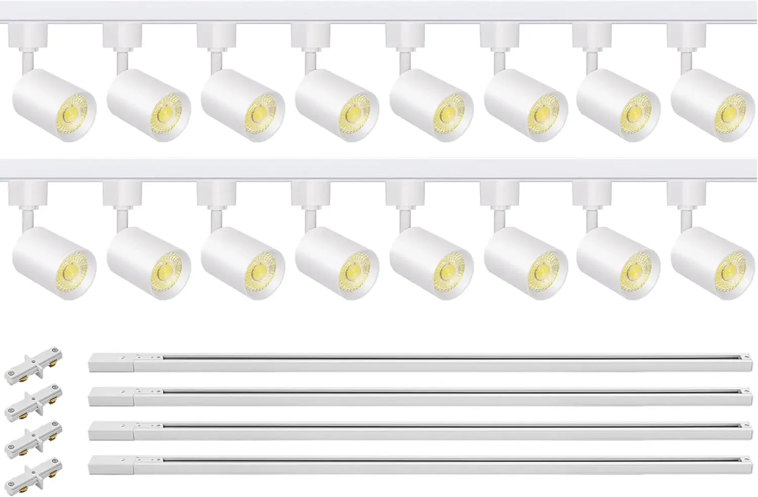 16-Light LED Track Lighting Kit with 13FT H Type Track Rails, Dimmable Track Light Heads Bright Ceiling
16-Light LED Track Lighting Kit with 13FT H Type Track Rails, Dimmable Track Light Heads Bright Ceiling
