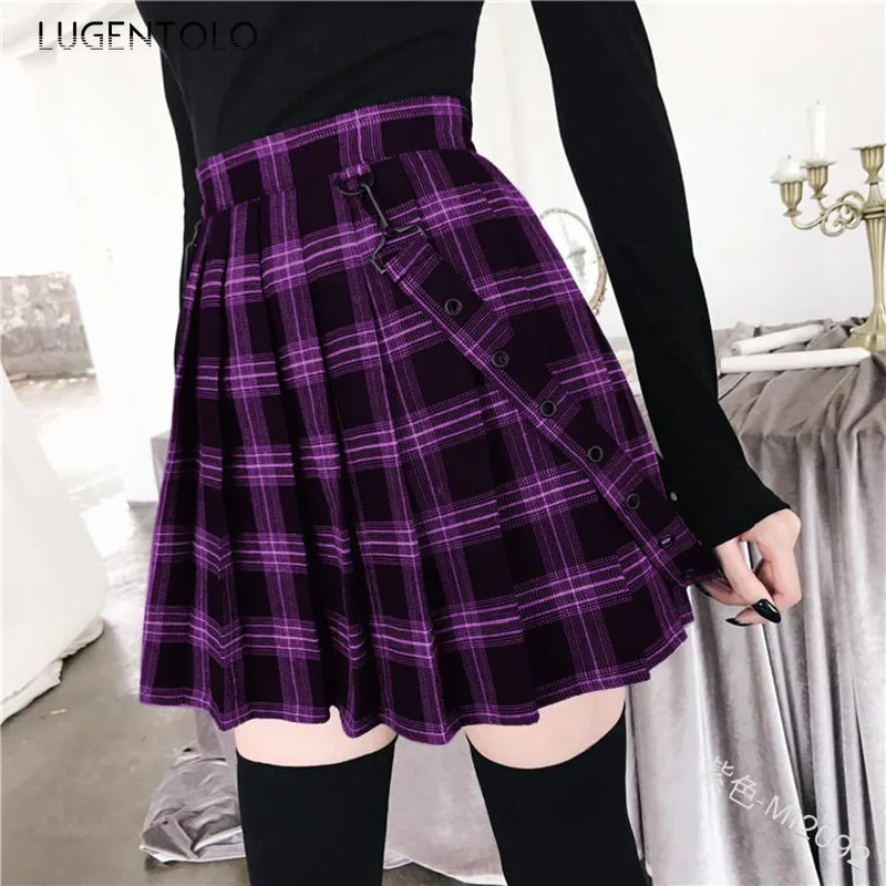 Lugentolo Women Plaid Pleated Skirt High Waist Summer Thin New Large Size Harajuku Female Sweet Preppy Style A-LINE Short Skirts
Lugentolo Women Plaid Pleated Skirt High Waist Summer Thin New Large Size Harajuku Female Sweet Preppy Style A-LINE Short Skirts