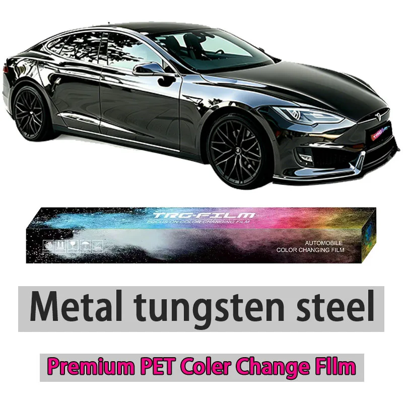 TRG film high-quality vehicle color changing film: metal tungsten steel (glossy PET vinyl film - original car paint series)
TRG film high-quality vehicle color changing film: metal tungsten steel (glossy PET vinyl film - original car paint series)