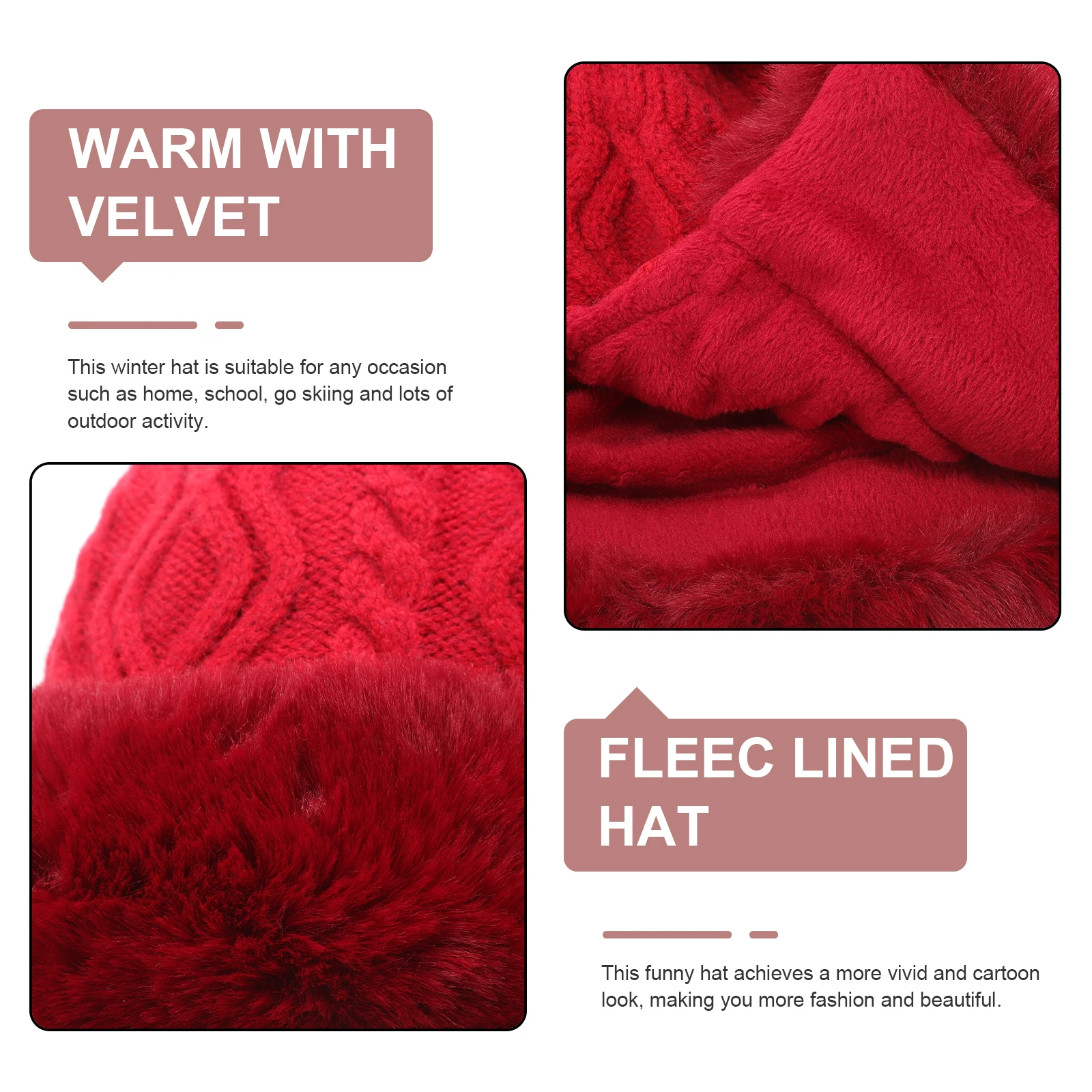 Warm Winter Hat for Women Thickened Waterproof Ski Cap Comfortable Warmth Knitted Beanie Hat Cartoon Design Washable Outdoor
Warm Winter Hat for Women Thickened Waterproof Ski Cap Comfortable Warmth Knitted Beanie Hat Cartoon Design Washable Outdoor