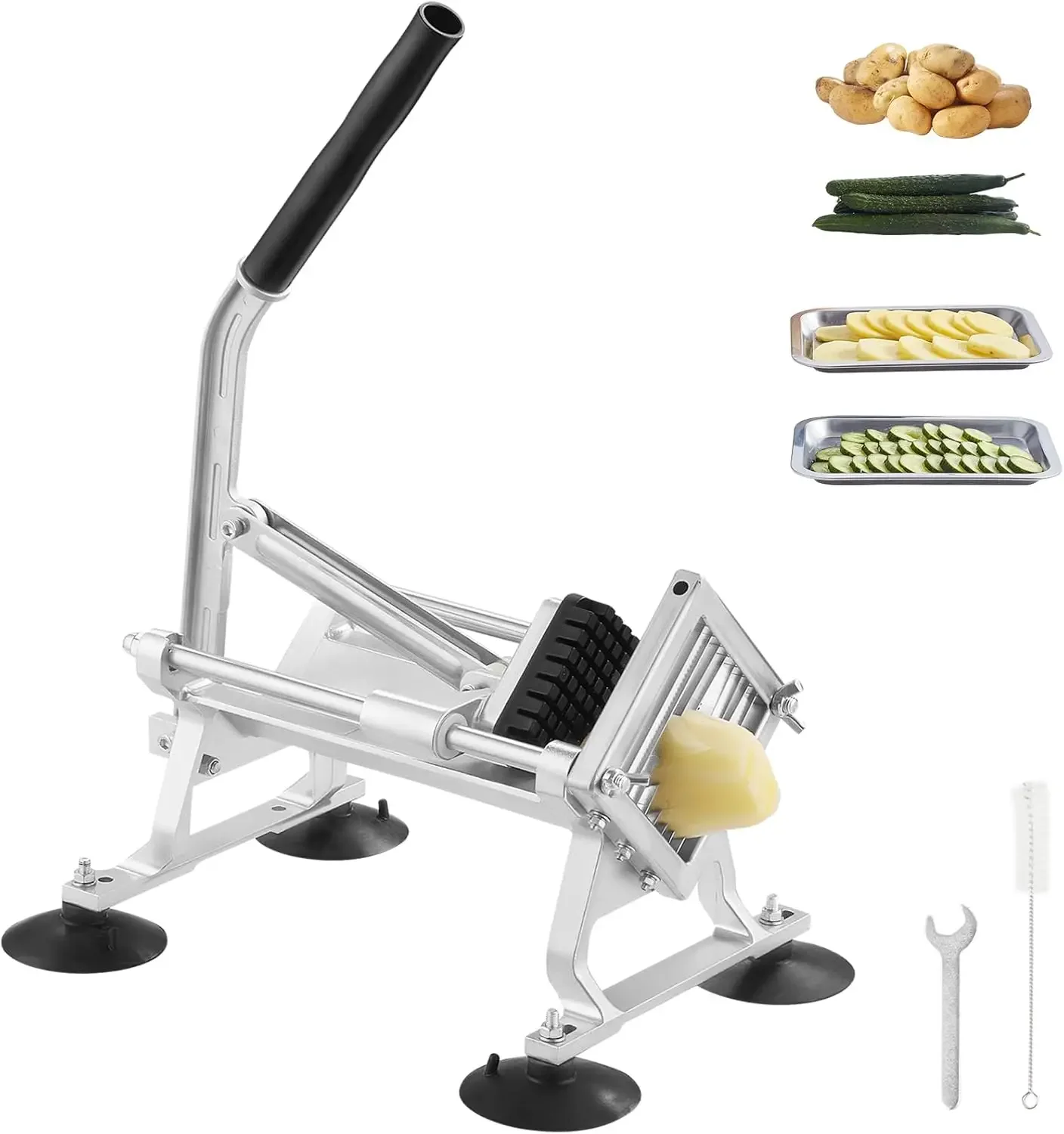 Commercial Vegetable Slicer, 3/8 inch Fruit Slicer, Stainless Steel and Aluminum Alloy Vegetable Cutter Slicer Machine
Commercial Vegetable Slicer, 3/8 inch Fruit Slicer, Stainless Steel and Aluminum Alloy Vegetable Cutter Slicer Machine