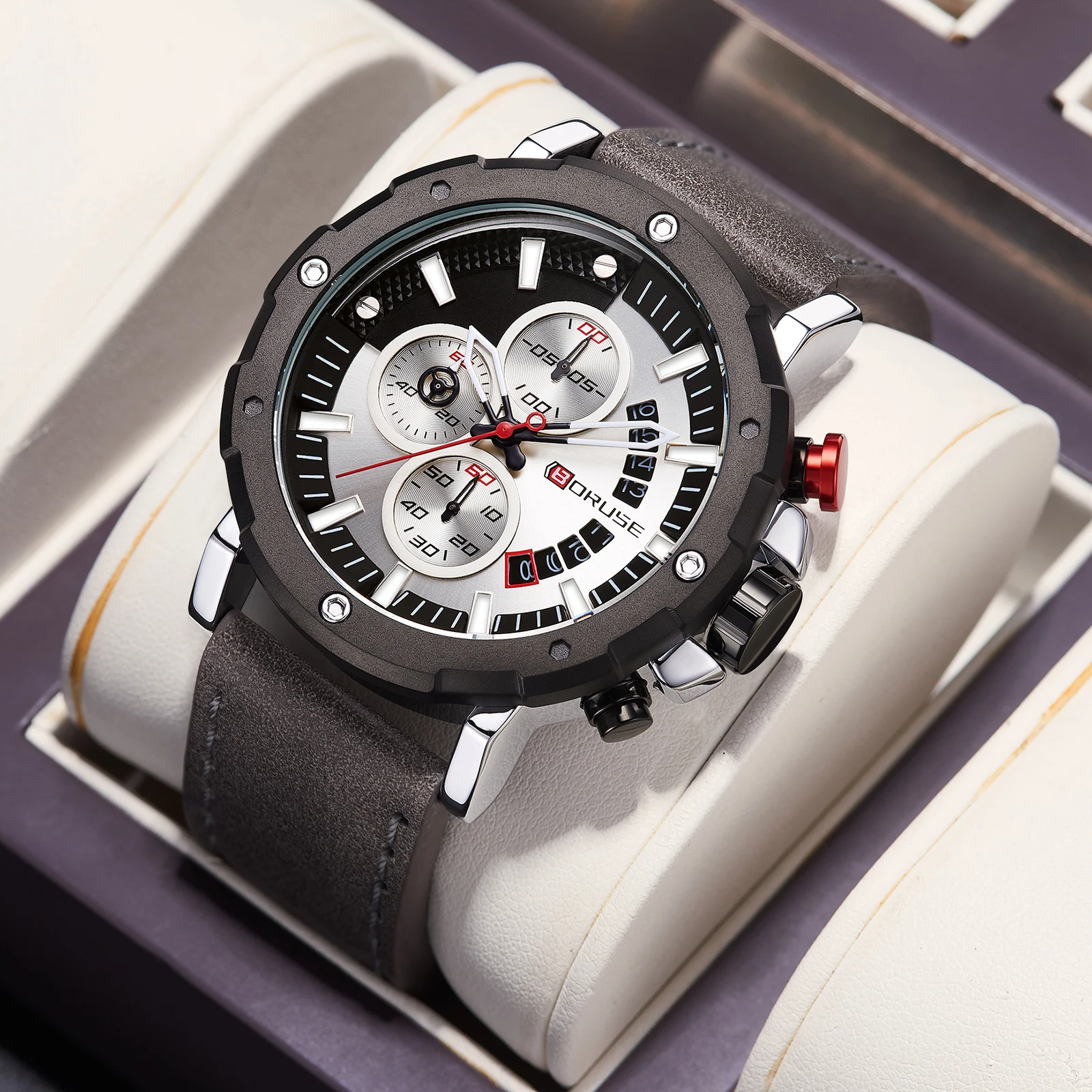 BORUSE 2 Pcs/set Fashion Simple Men's Quartz Wrist Watch Necklace Pu Leather Strap The Perfect Gift for Men During The Holiday
BORUSE 2 Pcs/set Fashion Simple Men's Quartz Wrist Watch Necklace Pu Leather Strap The Perfect Gift for Men During The Holiday