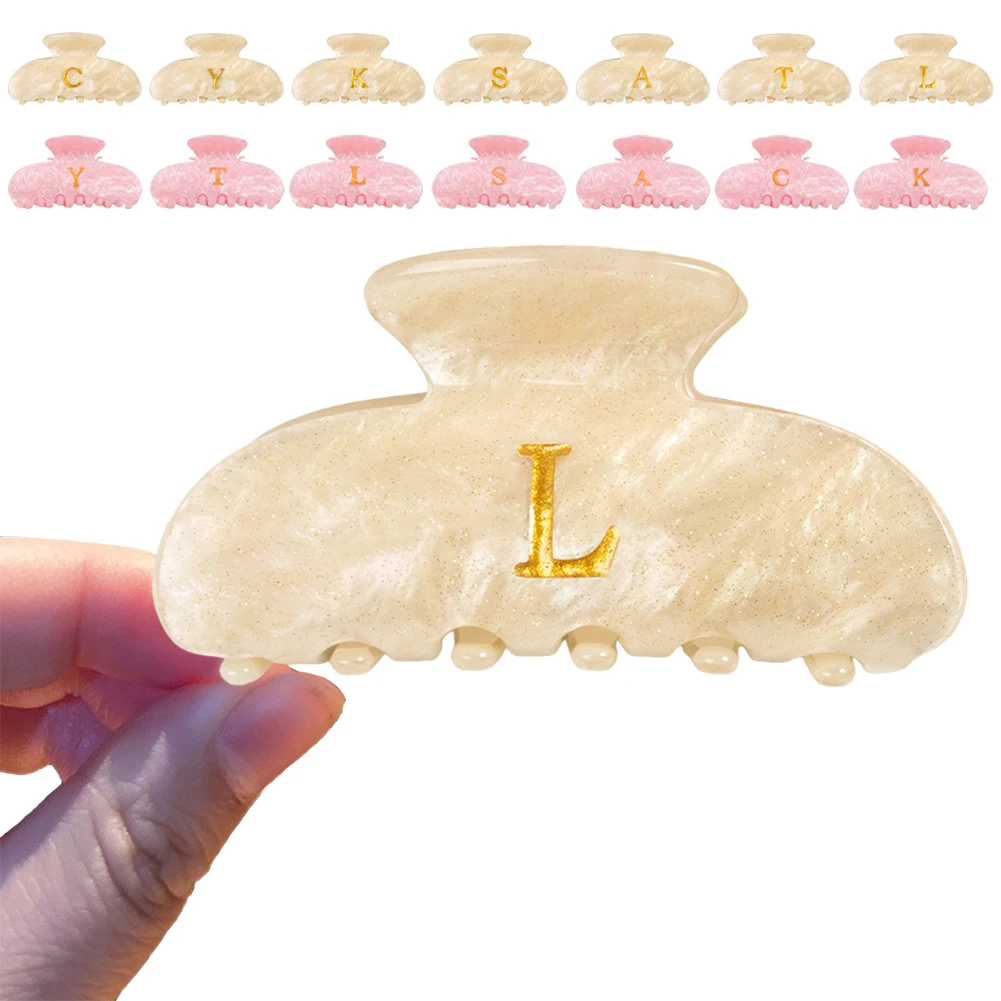 Acrylic Initial Cute Hair Clip Elegant Hair Claw Clip Trendy Alphabet Hair Clip for Wedding Bridesmaid Gifts
Acrylic Initial Cute Hair Clip Elegant Hair Claw Clip Trendy Alphabet Hair Clip for Wedding Bridesmaid Gifts