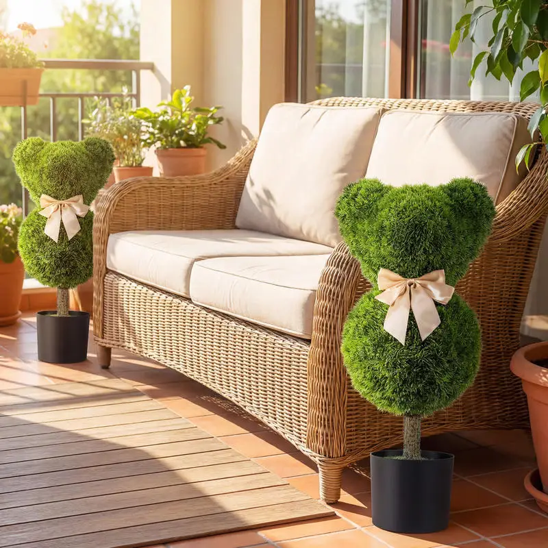 2 Pieces Bear Topiary Trees with Pots Sun-resistant Bear-Shaped Boxwood Faux Plants
2 Pieces Bear Topiary Trees with Pots Sun-resistant Bear-Shaped Boxwood Faux Plants