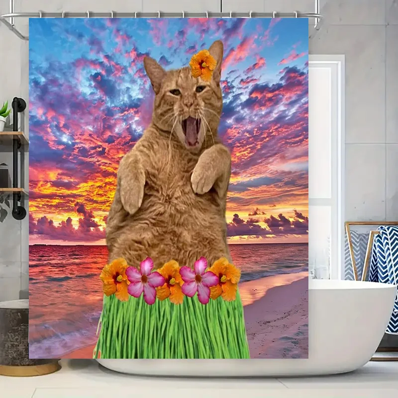 Colorful Ocean Sunset Cat Shower Curtain Funny Animal Bath Decor for Home Bathroom Accessories
Colorful Ocean Sunset Cat Shower Curtain Funny Animal Bath Decor for Home Bathroom Accessories