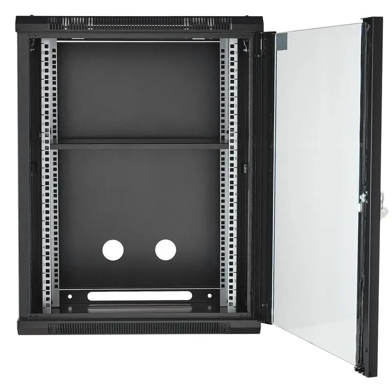 15U wall-mounted server rack, 500 lbs max. floor load capacity, network rack enclosure with casters, lockable tempered glass door, Q235 carbon steel for IT equipment and A/V devices
15U wall-mounted server rack, 500 lbs max. floor load capacity, network rack enclosure with casters, lockable tempered glass door, Q235 carbon steel for IT equipment and A/V devices