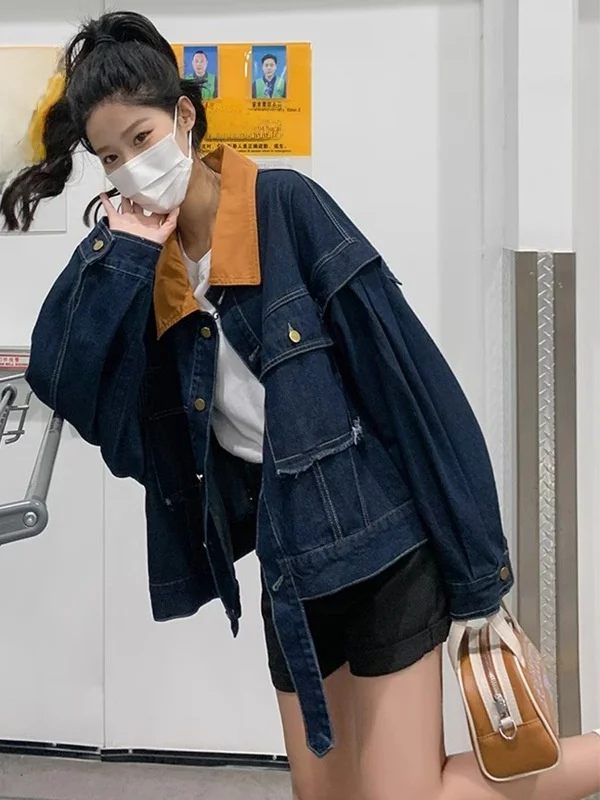 Loose Fit Short Retro Denim Jacket Women's plus Size Street Style Korean Design Casual Jacket Upper Body Clothes
Loose Fit Short Retro Denim Jacket Women's plus Size Street Style Korean Design Casual Jacket Upper Body Clothes