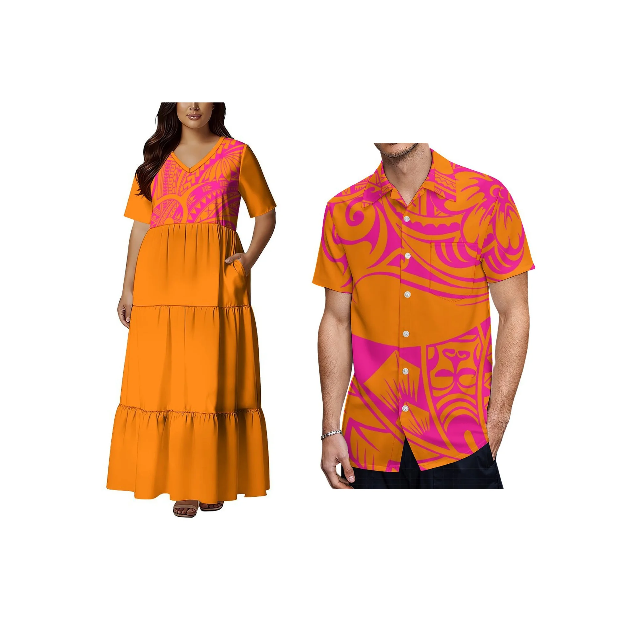 Wholesale Custom Multi Tiered Design Womens Dress Hawaii Print Style Party Dress Short Sleeves With Pocket Ladies Dress
Wholesale Custom Multi Tiered Design Womens Dress Hawaii Print Style Party Dress Short Sleeves With Pocket Ladies Dress