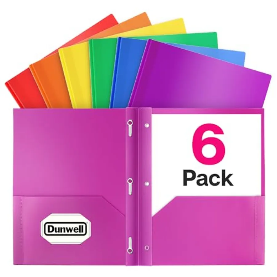 Plastic 2 Pocket Folders with 3 Prongs,,Assorted Colors,3-Clasp Folders with Fasteners, Tear-Resistant, Long Lasting Acid-Free
Plastic 2 Pocket Folders with 3 Prongs,,Assorted Colors,3-Clasp Folders with Fasteners, Tear-Resistant, Long Lasting Acid-Free