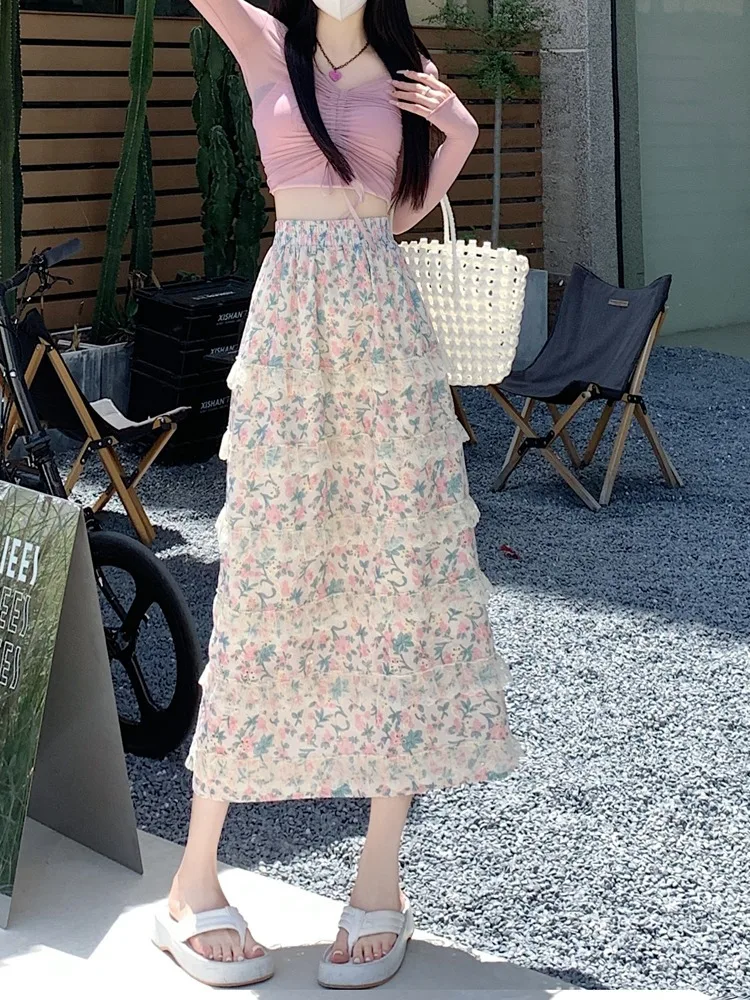 2023 Spring Summer New Half Skirt French Gentle Light Luxury Lace Stitching Floral Cake Long Skirt
2023 Spring Summer New Half Skirt French Gentle Light Luxury Lace Stitching Floral Cake Long Skirt