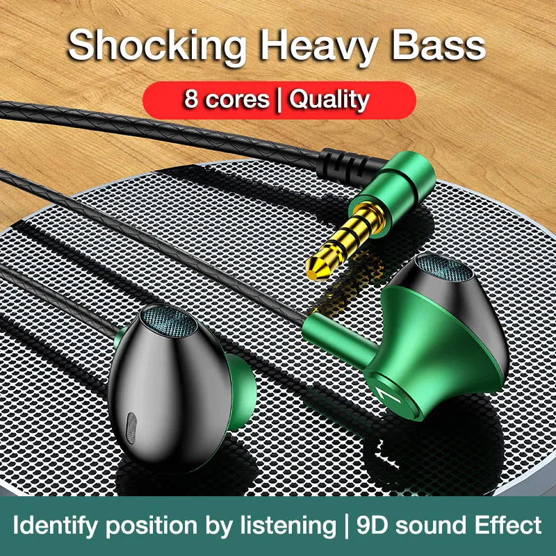EARDECO 3.5mm Wired Headphones 9D Bass Wired Earphone Headphone Headset Stereo Earbuds Inear with Mic Earphone for Xiaomi Huawei
EARDECO 3.5mm Wired Headphones 9D Bass Wired Earphone Headphone Headset Stereo Earbuds Inear with Mic Earphone for Xiaomi Huawei