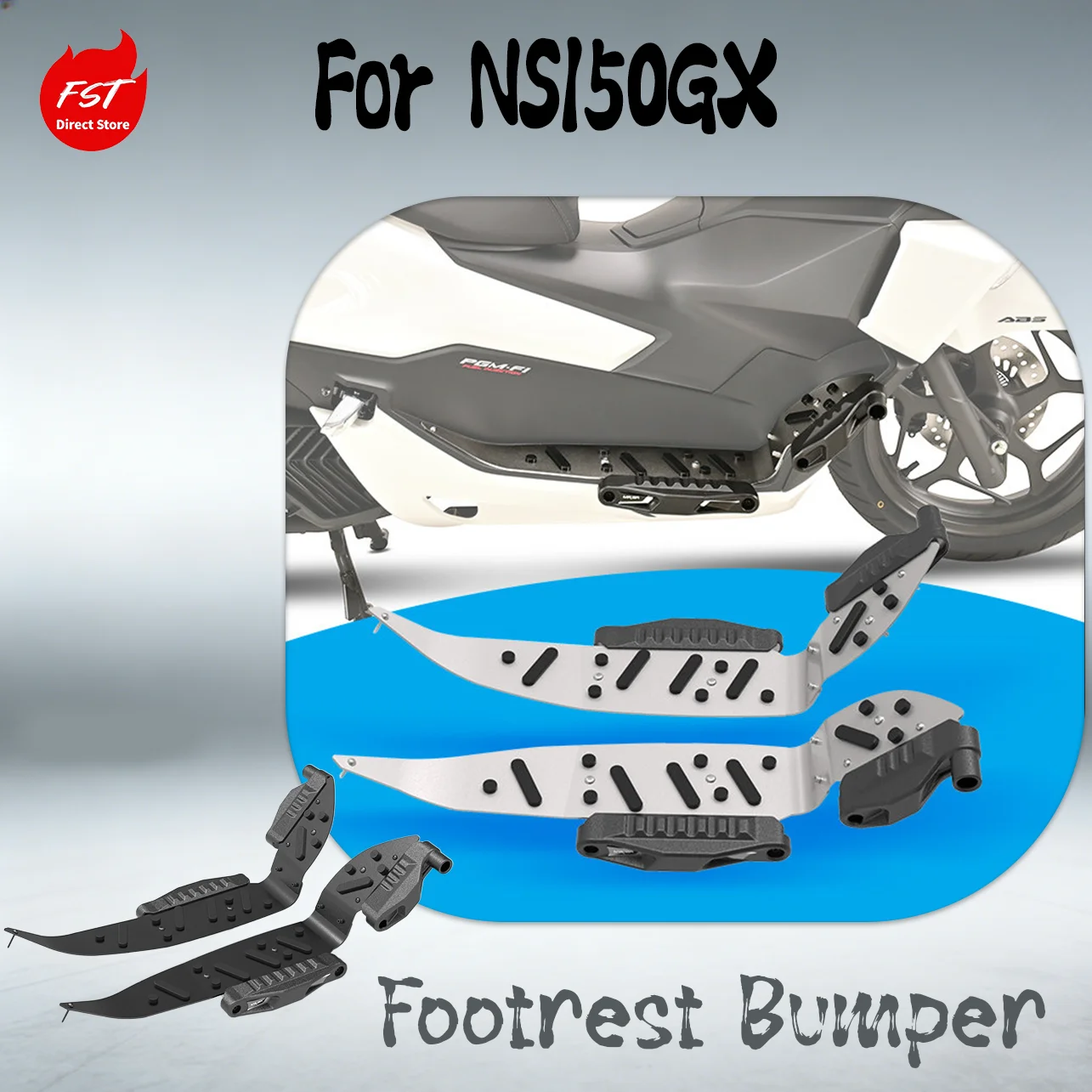 Stainless Steel Crash Bar with Integrated Footpegs & Anti-Fall Sliders for Honda NS150GX Scooter Modified Parts
Stainless Steel Crash Bar with Integrated Footpegs & Anti-Fall Sliders for Honda NS150GX Scooter Modified Parts