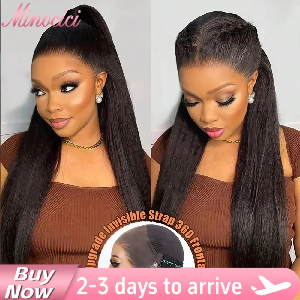 40 Inch Kinky Straight 360 Lace Front Wigs Human Hair Invisi Strap Brazilian Kinky Straight Human Hair Wig Pre Plucked
40 Inch Kinky Straight 360 Lace Front Wigs Human Hair Invisi Strap Brazilian Kinky Straight Human Hair Wig Pre Plucked