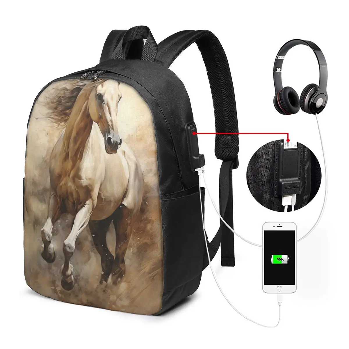Horse Galloping In The Desert Illustration Backpack Travel Notebook Bag Computer College Student School Bag Laptop Shoulder Bags
Horse Galloping In The Desert Illustration Backpack Travel Notebook Bag Computer College Student School Bag Laptop Shoulder Bags