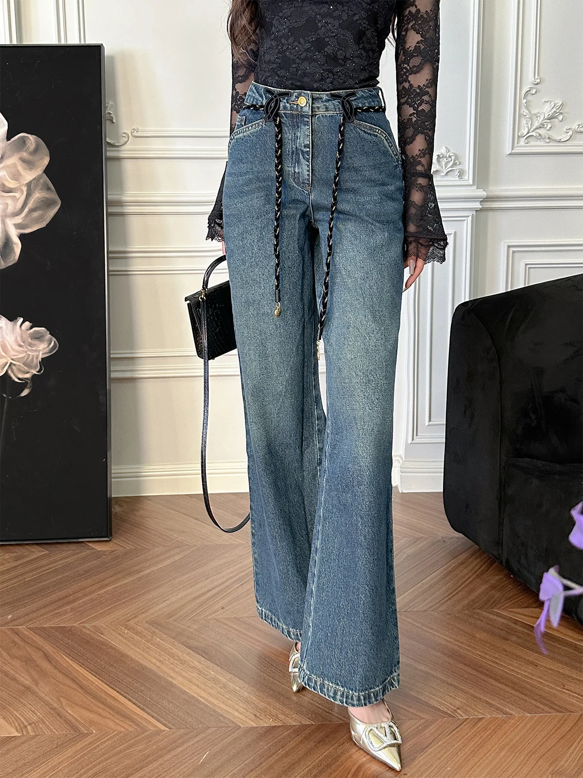 Rebellious Denim Wide Leg Jeans Women's Loose Fit Simple Style Durable Cotton Natural Waist Zipper Closure Blue Denim Jeans
Rebellious Denim Wide Leg Jeans Women's Loose Fit Simple Style Durable Cotton Natural Waist Zipper Closure Blue Denim Jeans